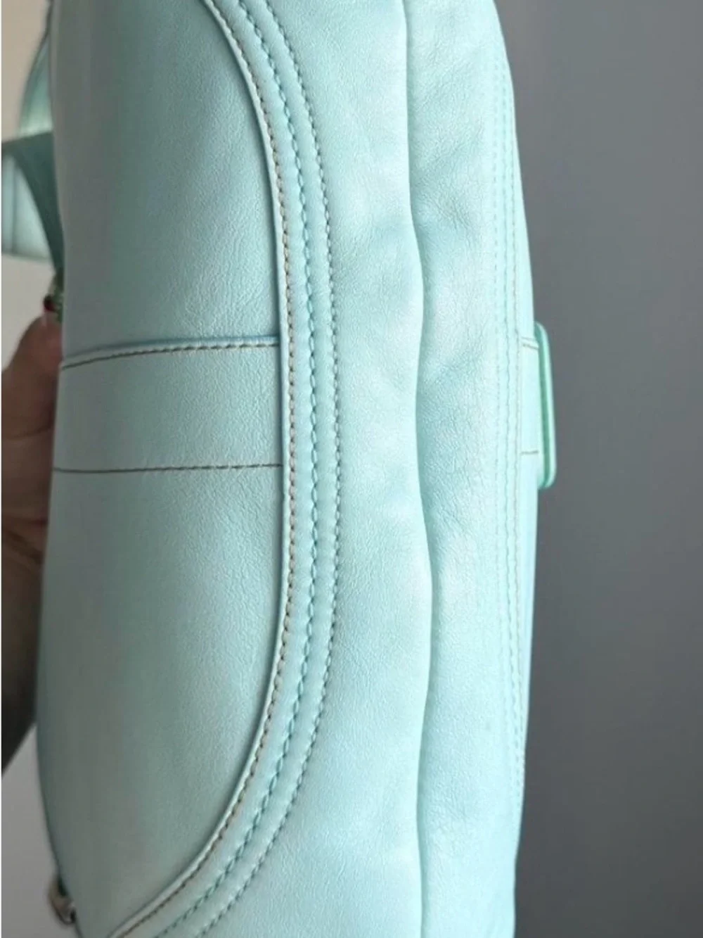 Authentic Coach Mint Green SoHo Y2K Shoulder Bag with Silver Hardware - Picture 3 of 5